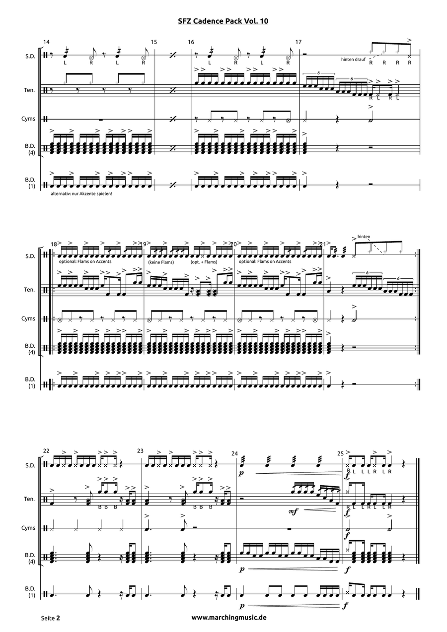 R. M. TOUCHMENOVA (Street Cadence) Marching Band scores gallery preview page 3