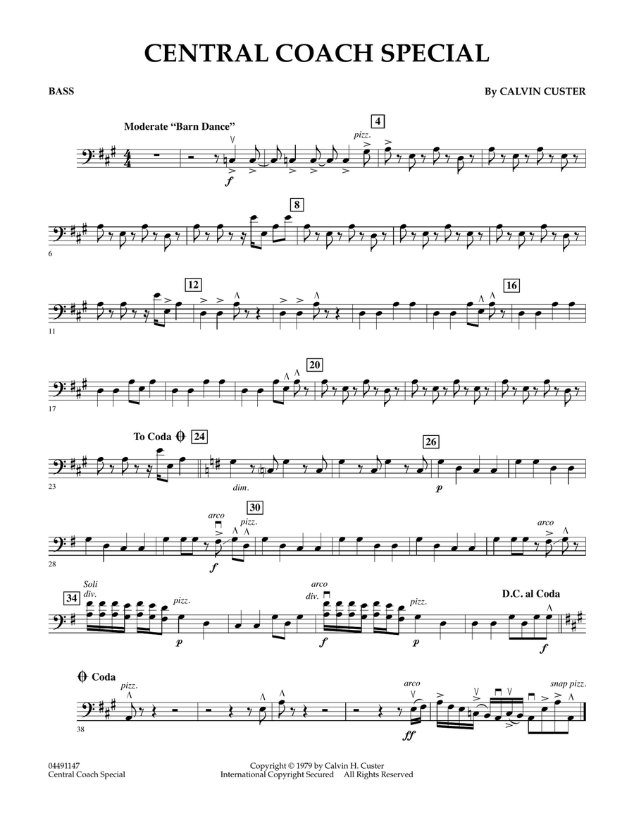 Central Coach Special - Bass Orchestra scores gallery preview page 1