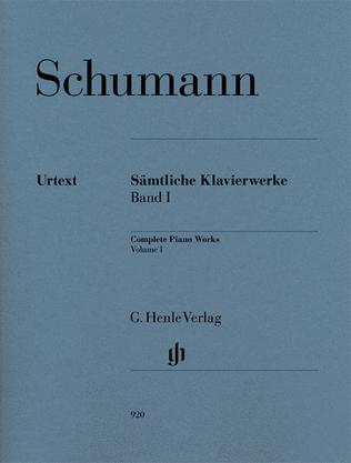Book cover for Complete Piano Works – Volume 1