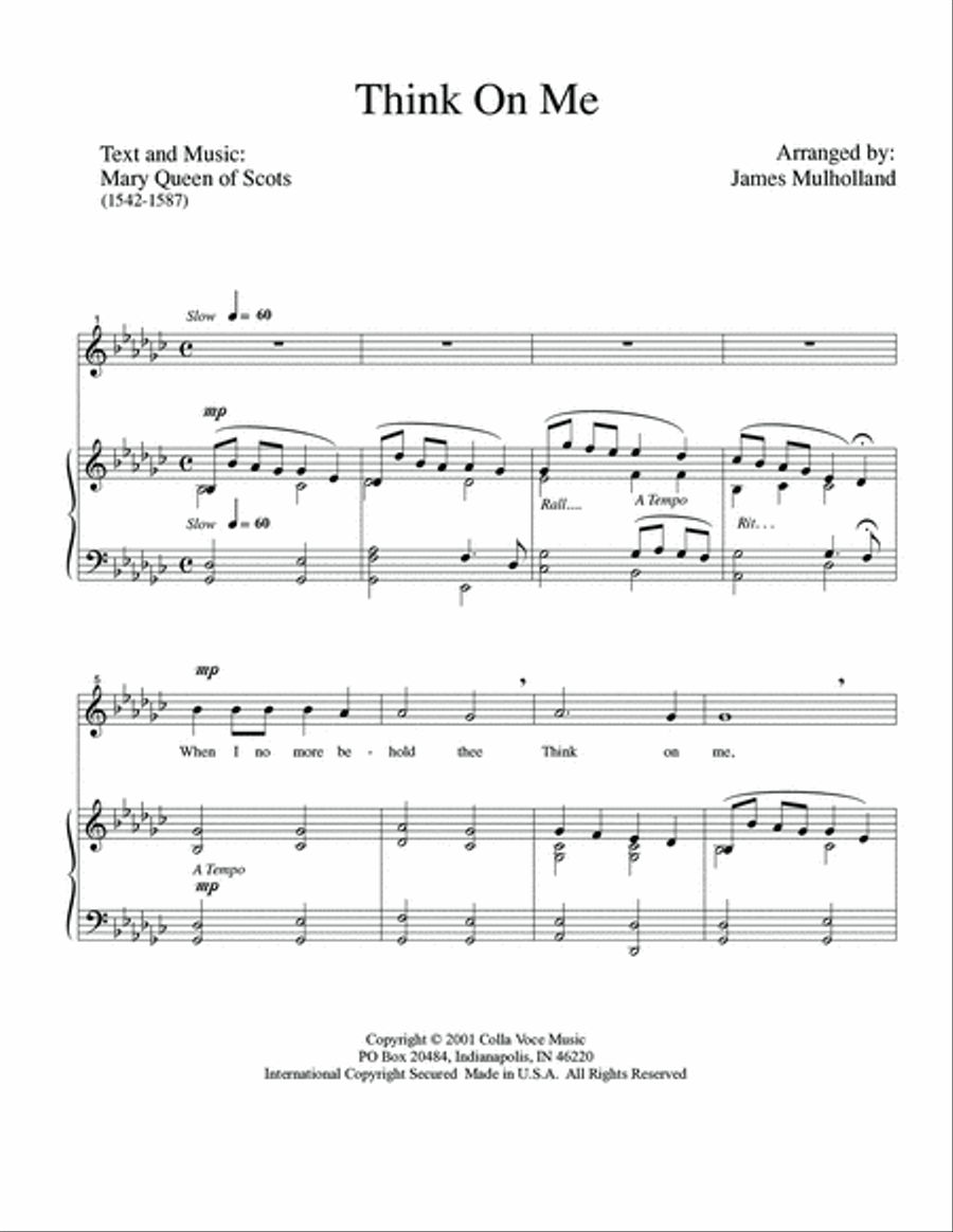 Think On Me High Voice scores gallery preview page 2