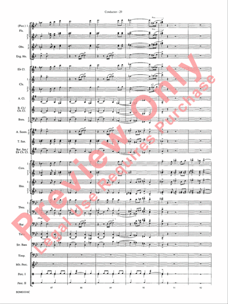 Fanfare and Allegro Concert Band scores gallery preview page 32
