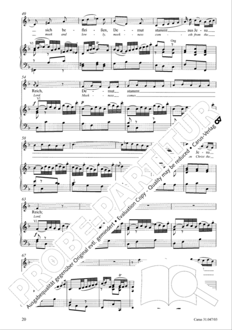Who himself exalteth shall be abased again (Wer sich selbst erhohet, der soll erniedriget werden) 4-Part scores gallery preview page 21