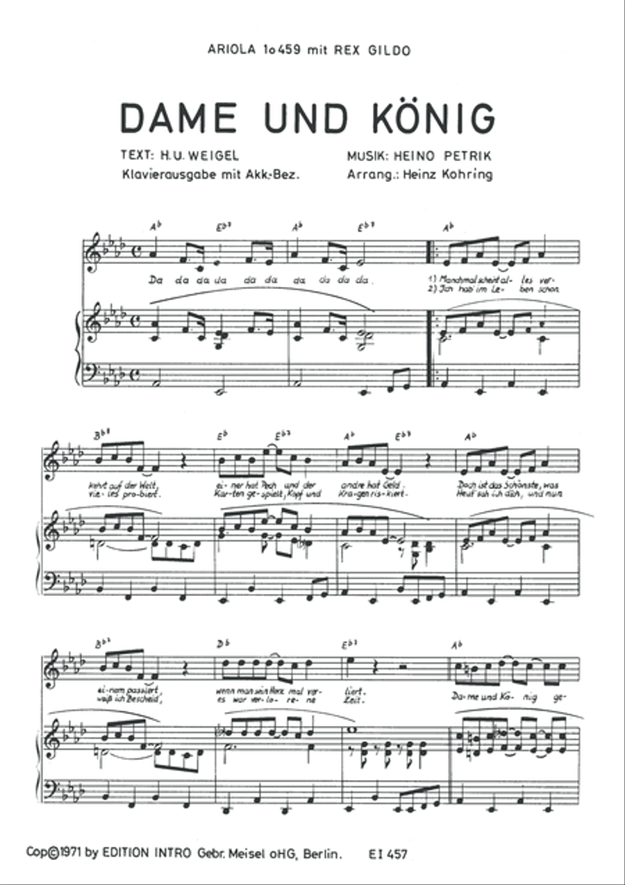 Dame und Konig Piano, Vocal scores gallery preview page 3