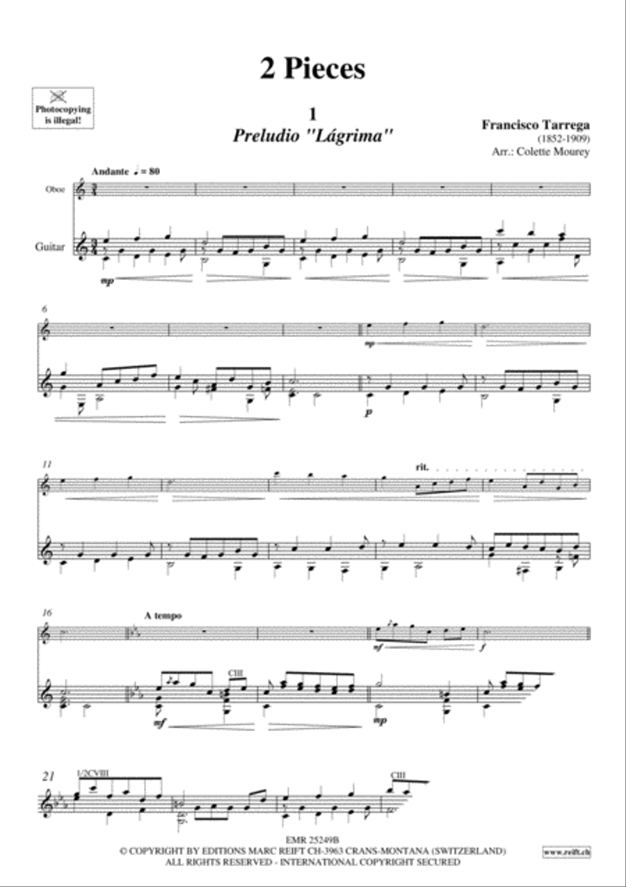 2 Pieces Oboe scores gallery preview page 3