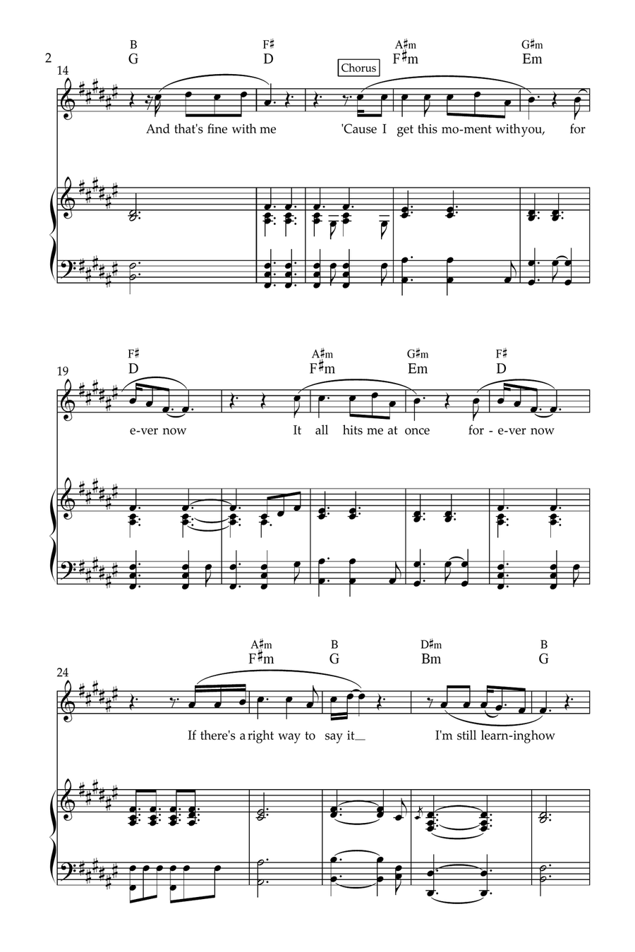 The Forever Now Piano, Vocal, Guitar scores gallery preview page 2
