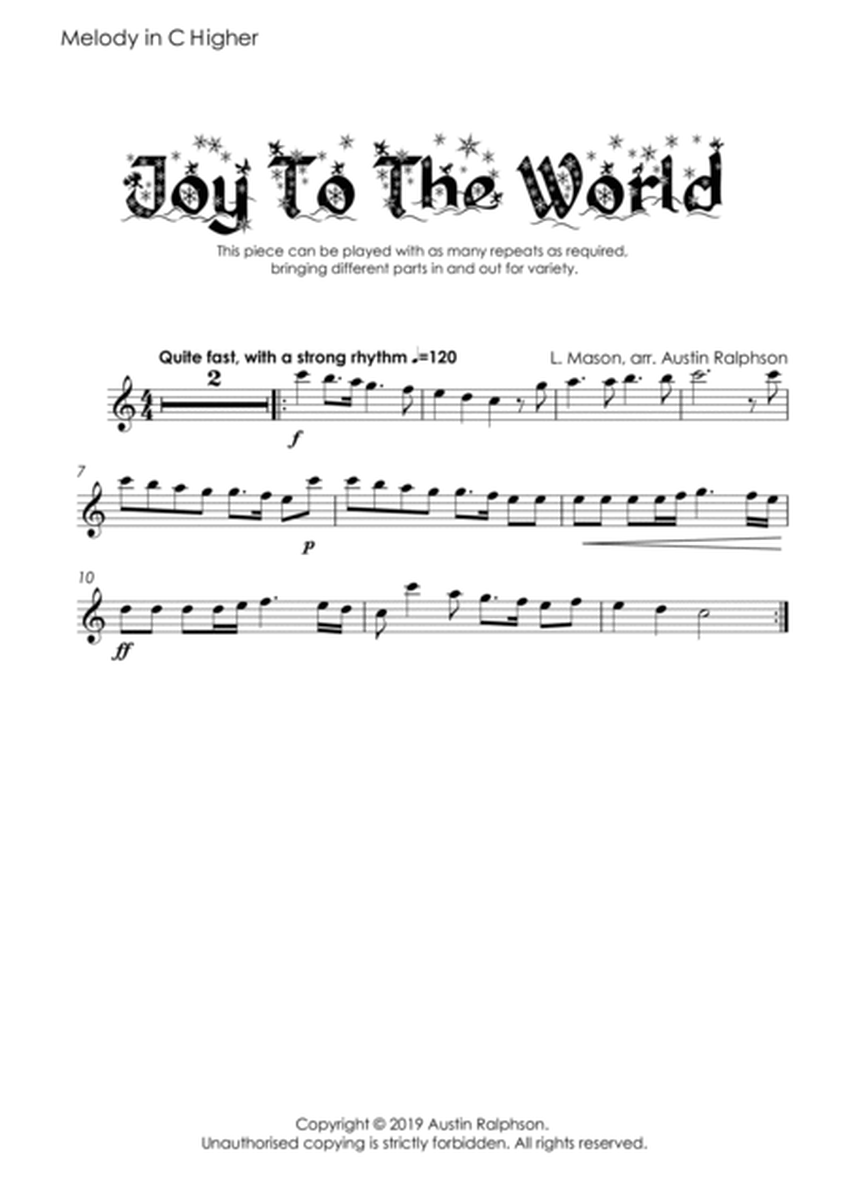 Joy To The World for school ensembles - Mixed Abilities Classroom and School Ensemble Piece image number null