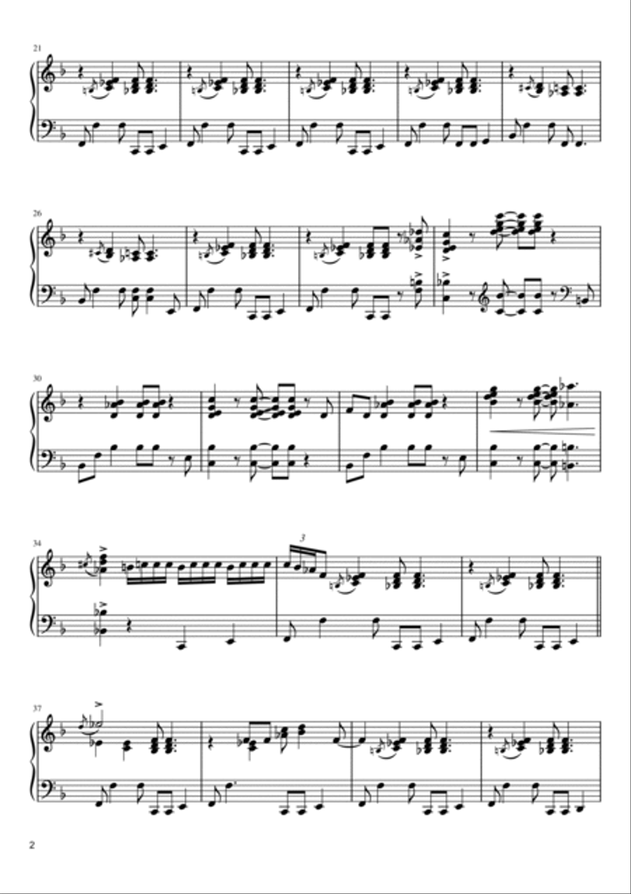 Watermelon Man Piano Solo scores gallery preview page 2