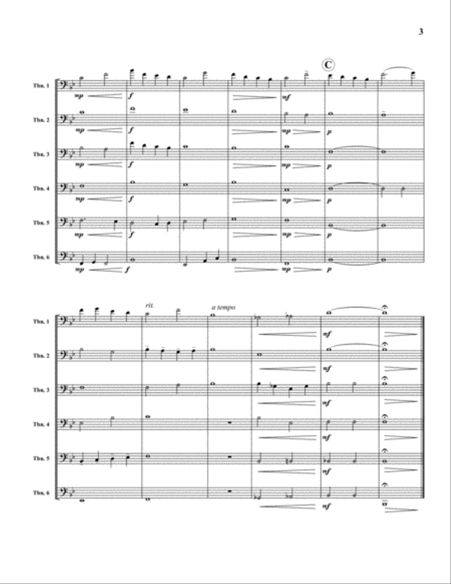 Hymn for Trombones Hymn for Trombones Large Ensemble scores gallery preview page 3