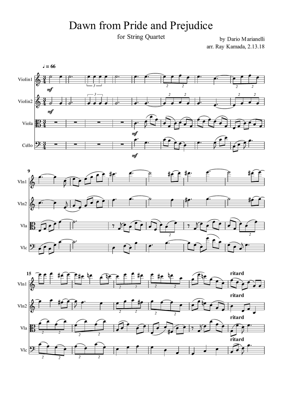 Dawn String Quartet scores gallery preview page 1