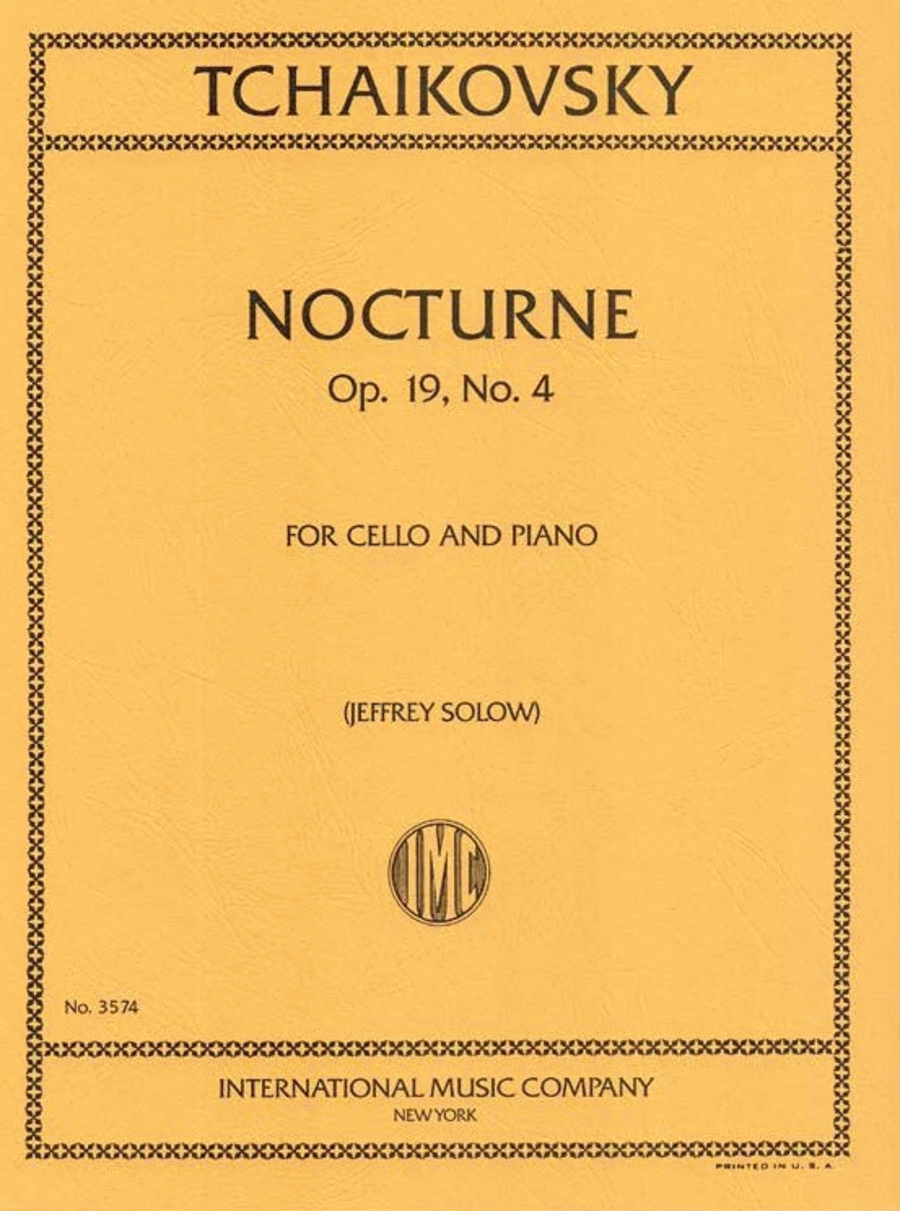 Nocturne Op. 19, No. 4 Piano Accompaniment scores gallery preview page 1