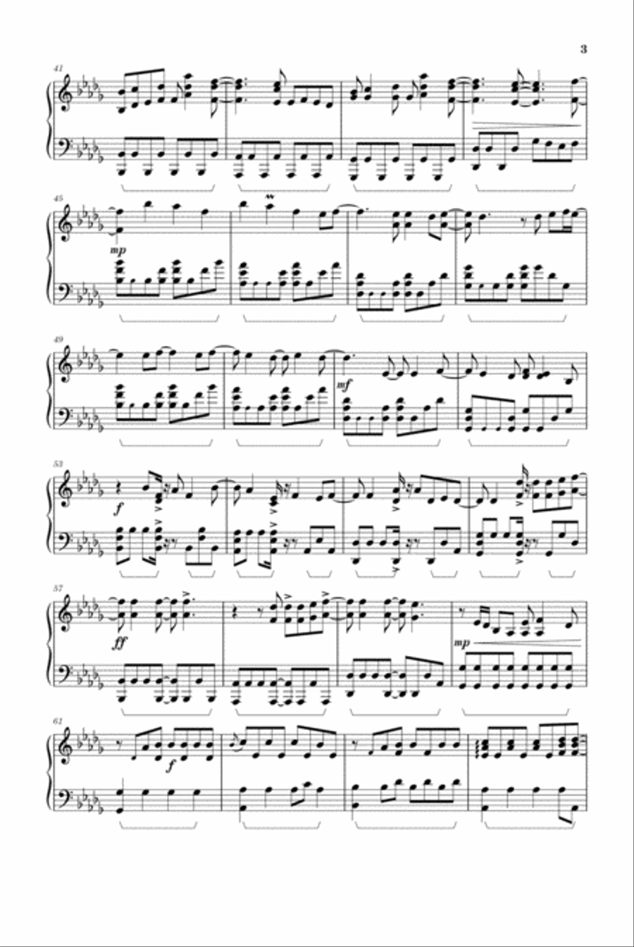 Stitches Piano Solo scores gallery preview page 3