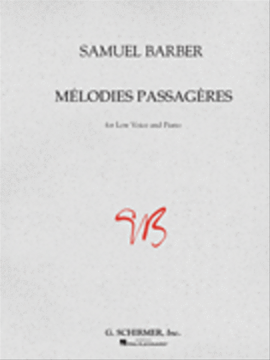 Melodies Passageres Lovo/Pn Voice - Sheet Music