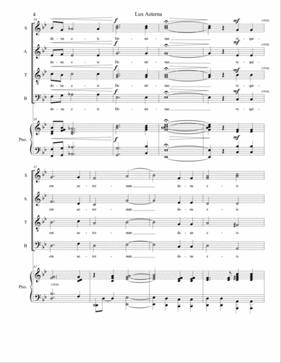 Lux Aeterna 4-Part scores gallery preview page 4