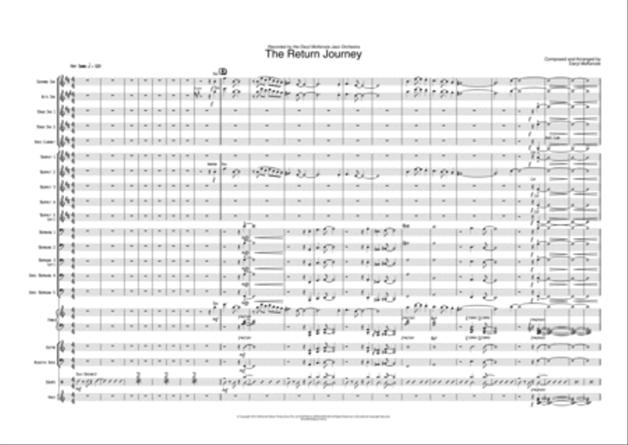 Return Journey - Big Band original by Daryl McKenzie Jazz Ensemble scores gallery preview page 2