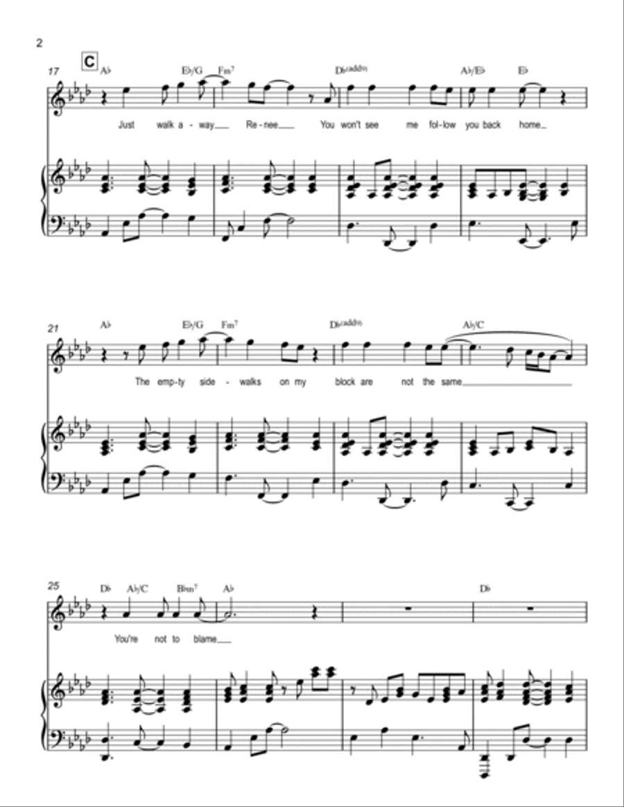 Walk Away Renee Voice scores gallery preview page 2