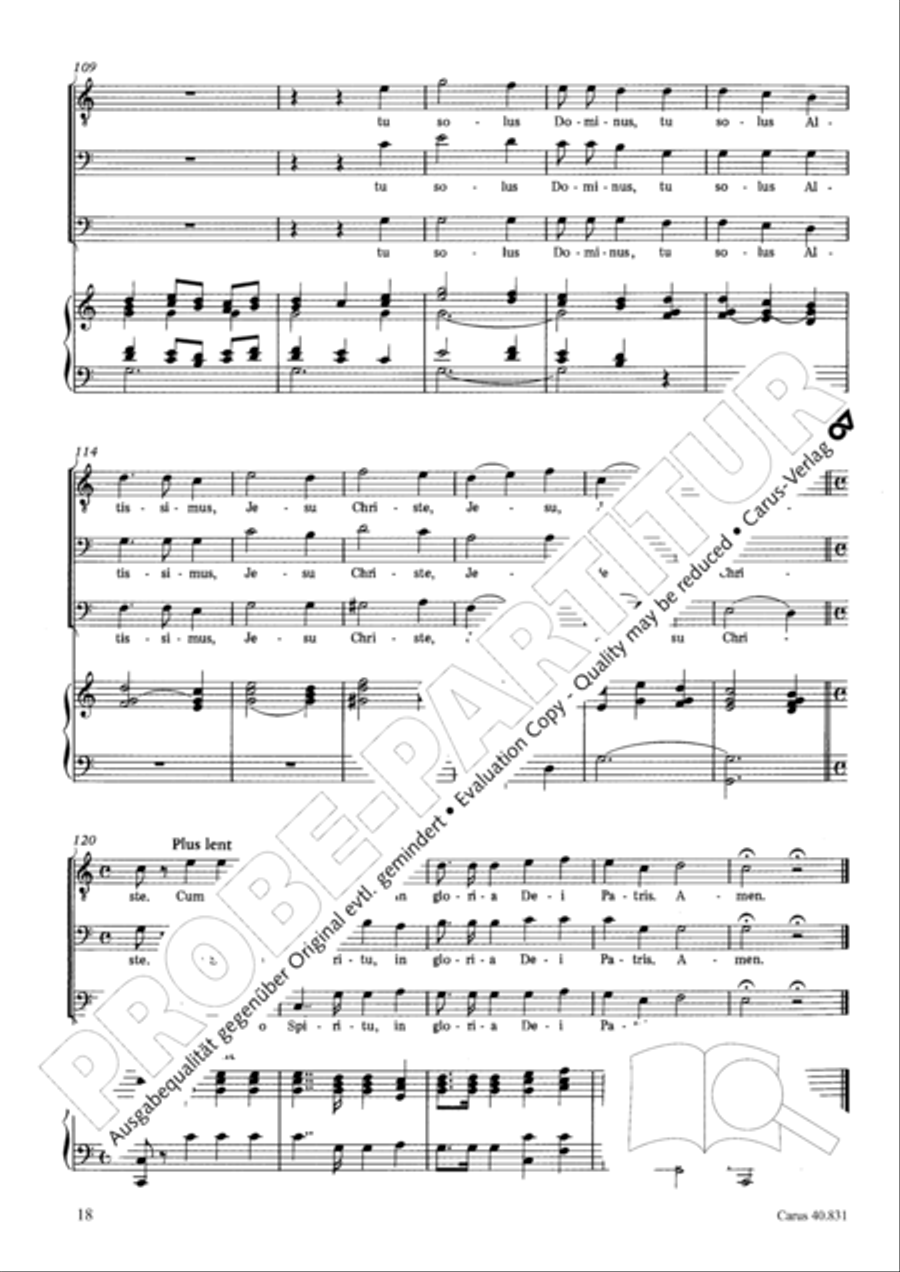 Messe breve no. 5 aux seminaires 3-Part scores gallery preview page 18