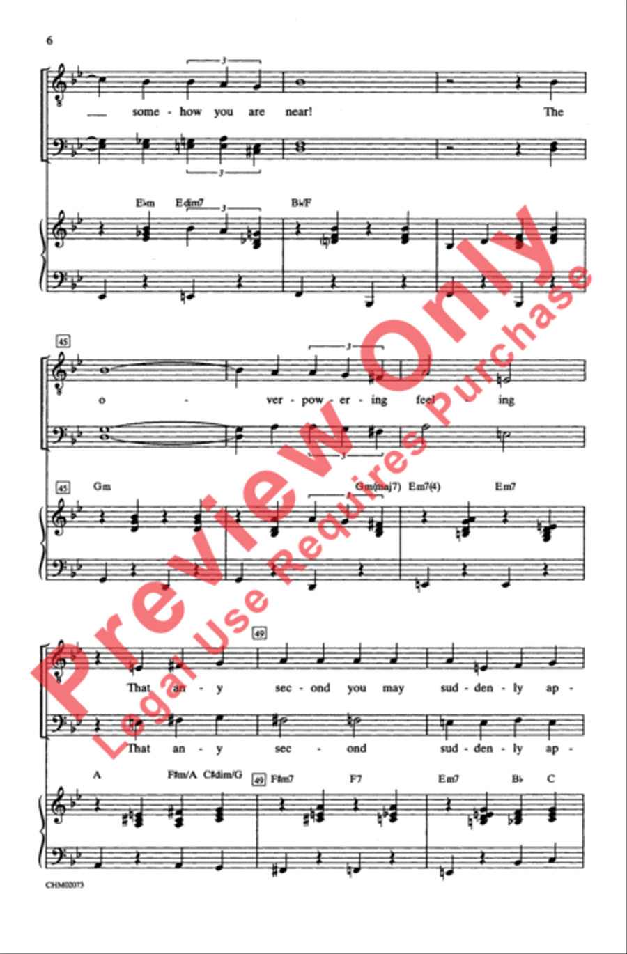 On the Street Where You Live Men's Choir scores gallery preview page 6