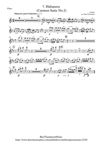 Bizet: Habanera (Carmen Suite No.2) - wind quintet image number null