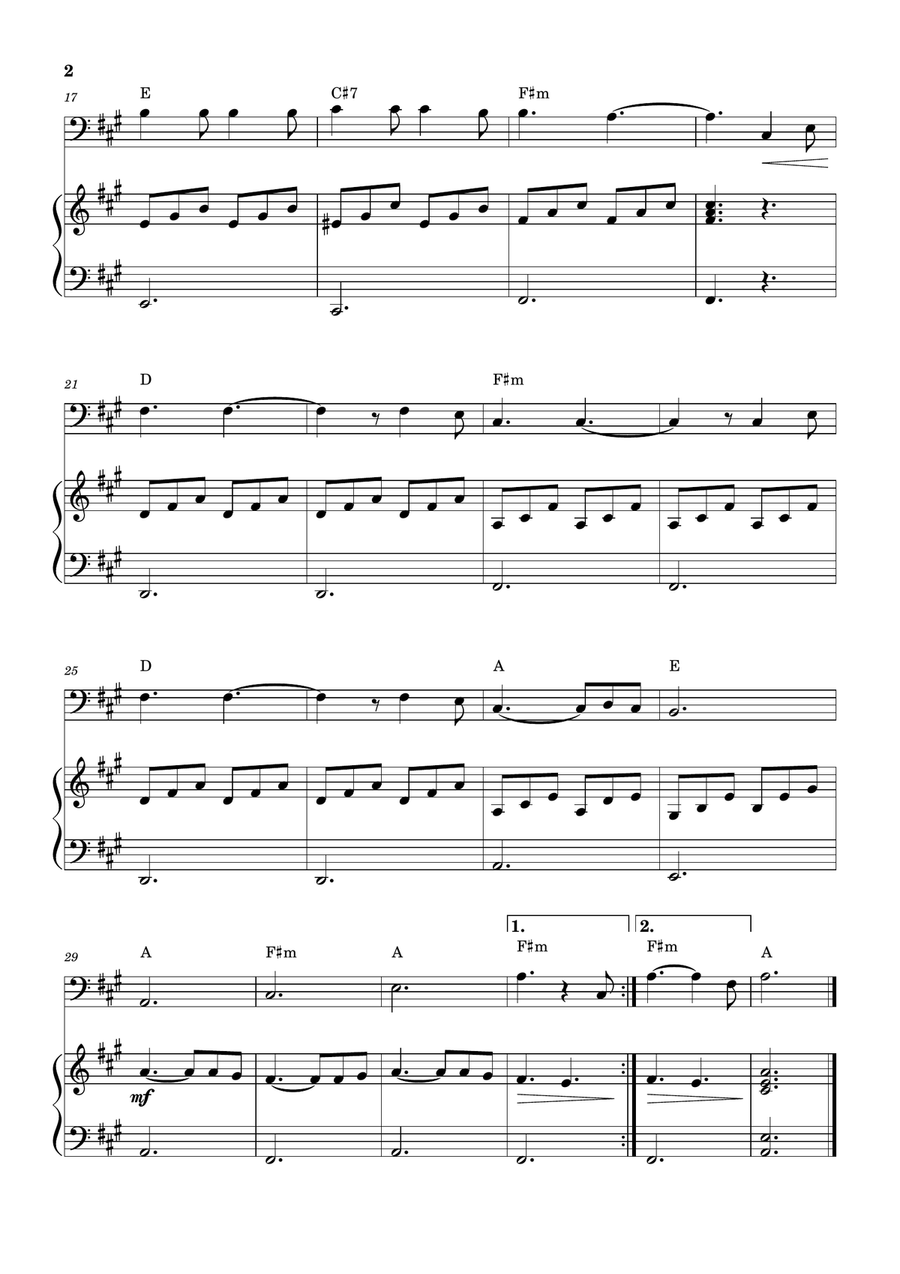 Hallelujah Bassoon scores gallery preview page 2