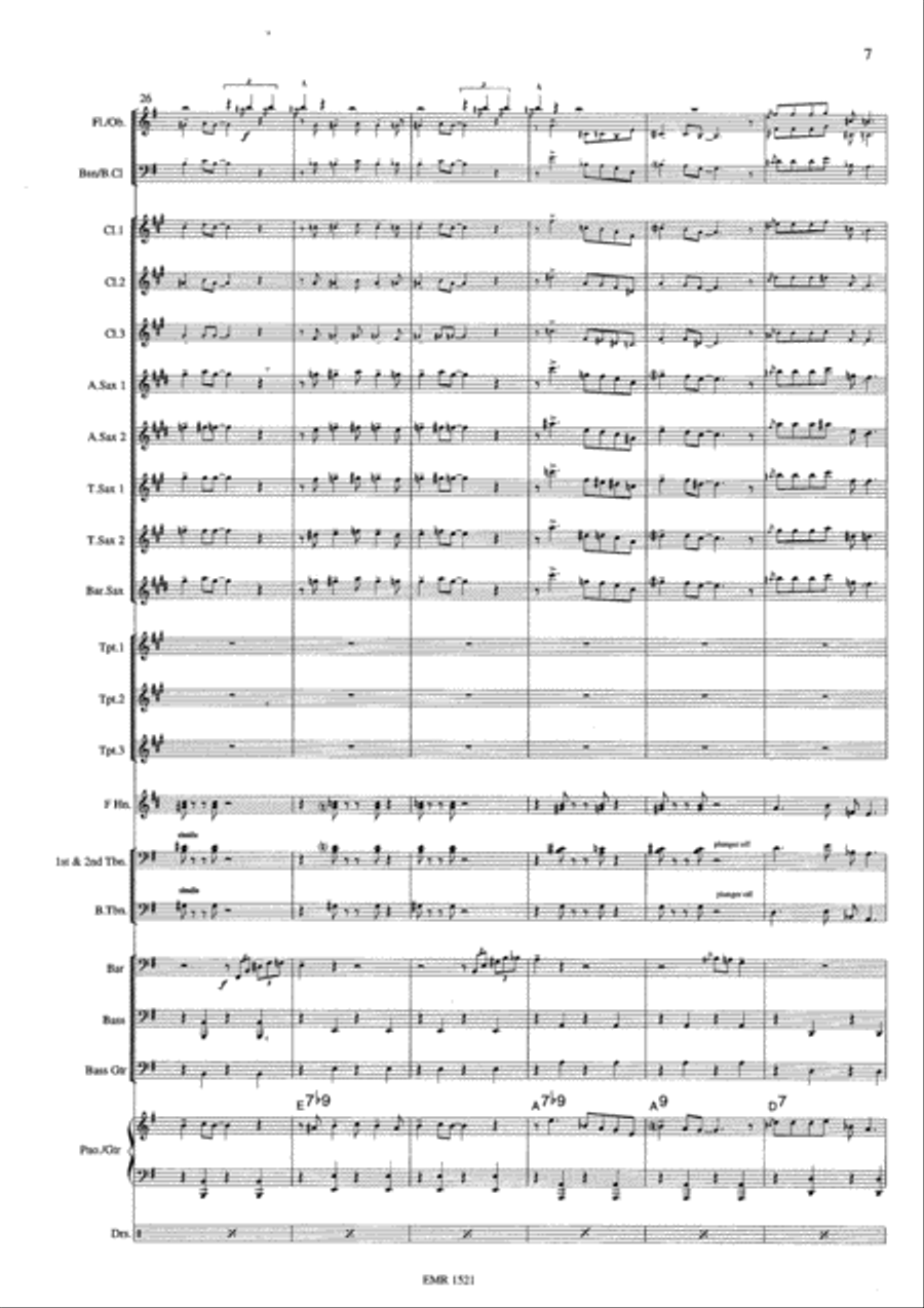 Serenade for Django Concert Band scores gallery preview page 8