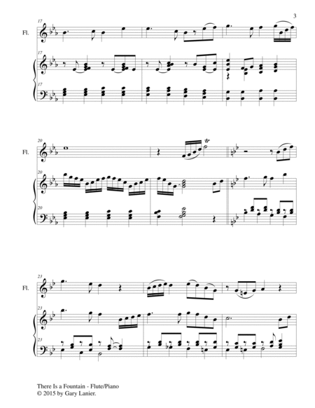 THERE IS A FOUNTAIN (Duet – Flute and Piano/Score and Parts) image number null