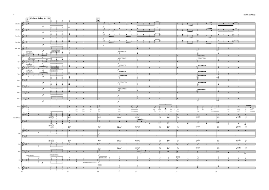 It's Oh So Quiet (und Jetzt Ist Es Still) Jazz Ensemble scores gallery preview page 6