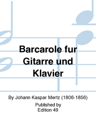 Book cover for Barcarole fur Gitarre und Klavier