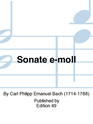 Book cover for Sonate e-moll