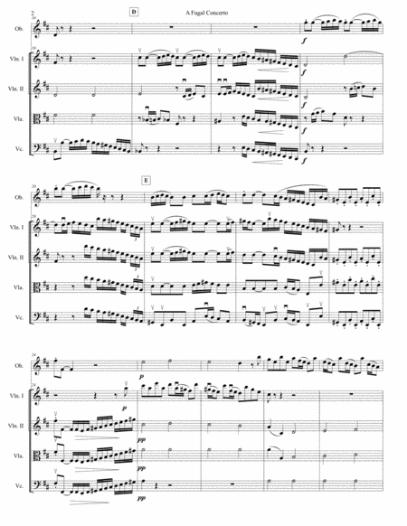 Holst - A Fugal Concerto (mvt 1) arranged for oboe and string quartet image number null