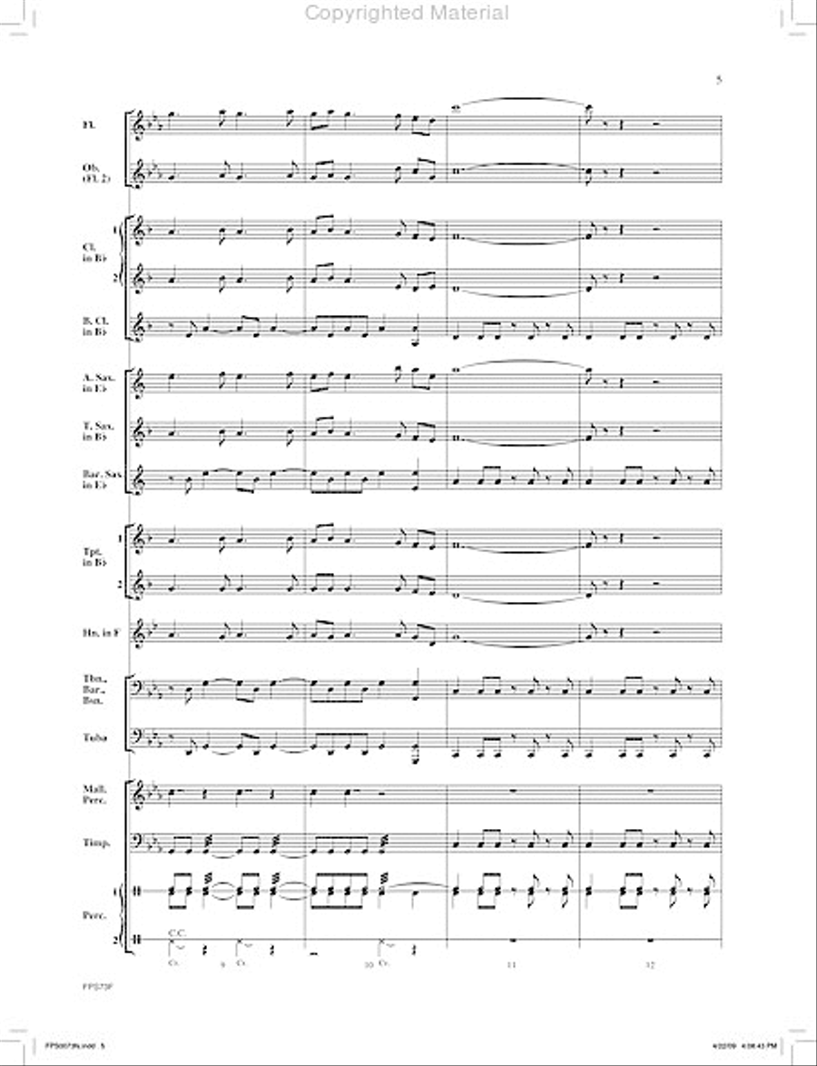 Zenobia The Warrior Queen Concert Band scores gallery preview page 6