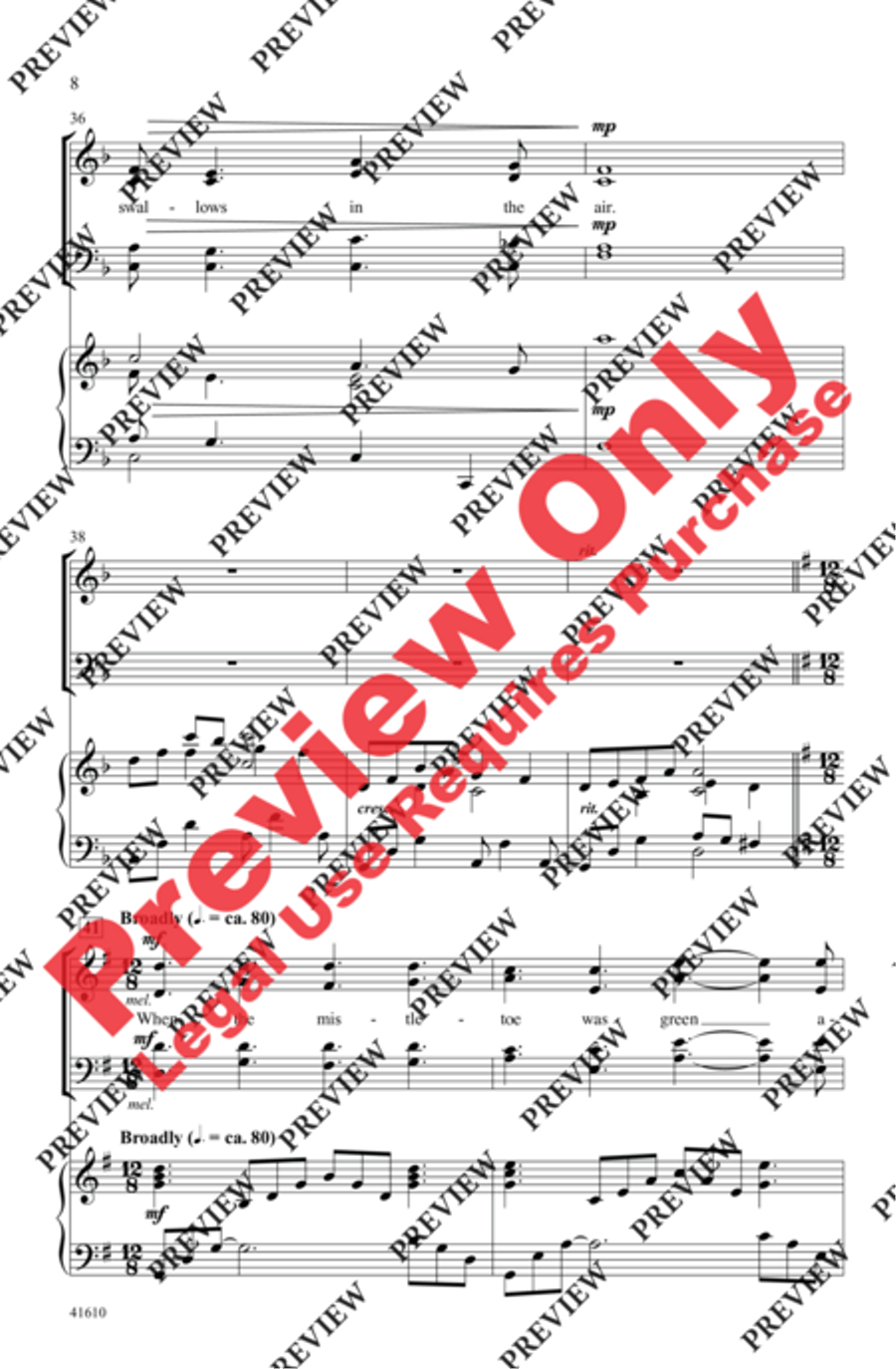 Aura Lee - SoundTrax CD (CD only) Choir scores gallery preview page 7