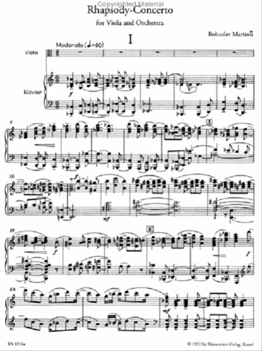 Rhapsody-Concerto for Viola and Orchestra (1952) Piano scores gallery preview page 2
