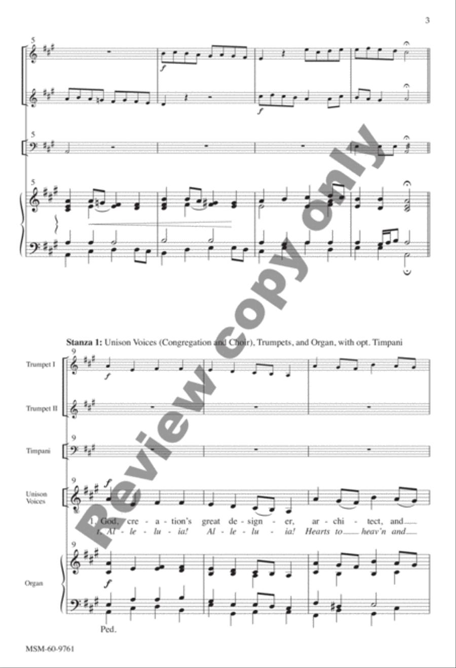 God, Creation's Great Designer: Alleluia! Alleluia! Hearts to Heaven 4-Part scores gallery preview page 17