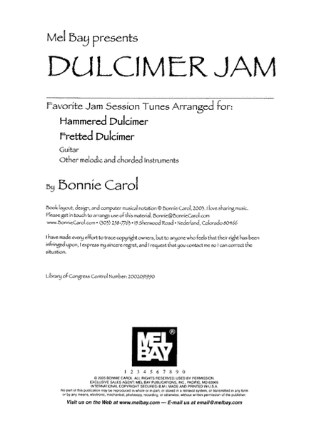 Dulcimer Jam -Favorite Jam Session Tunes for Hammered or Fretted Dulcimer