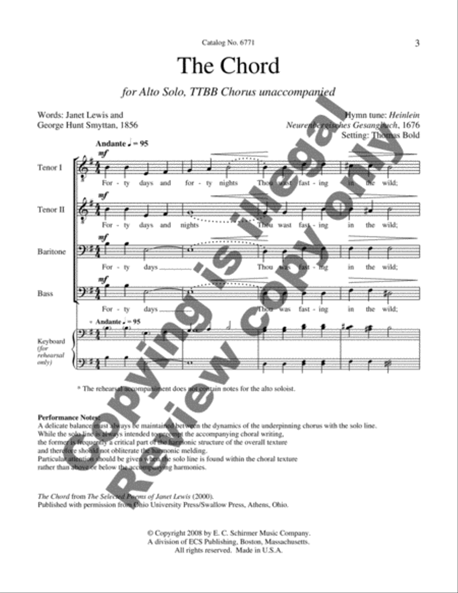 The Chord TTBB scores gallery preview page 3