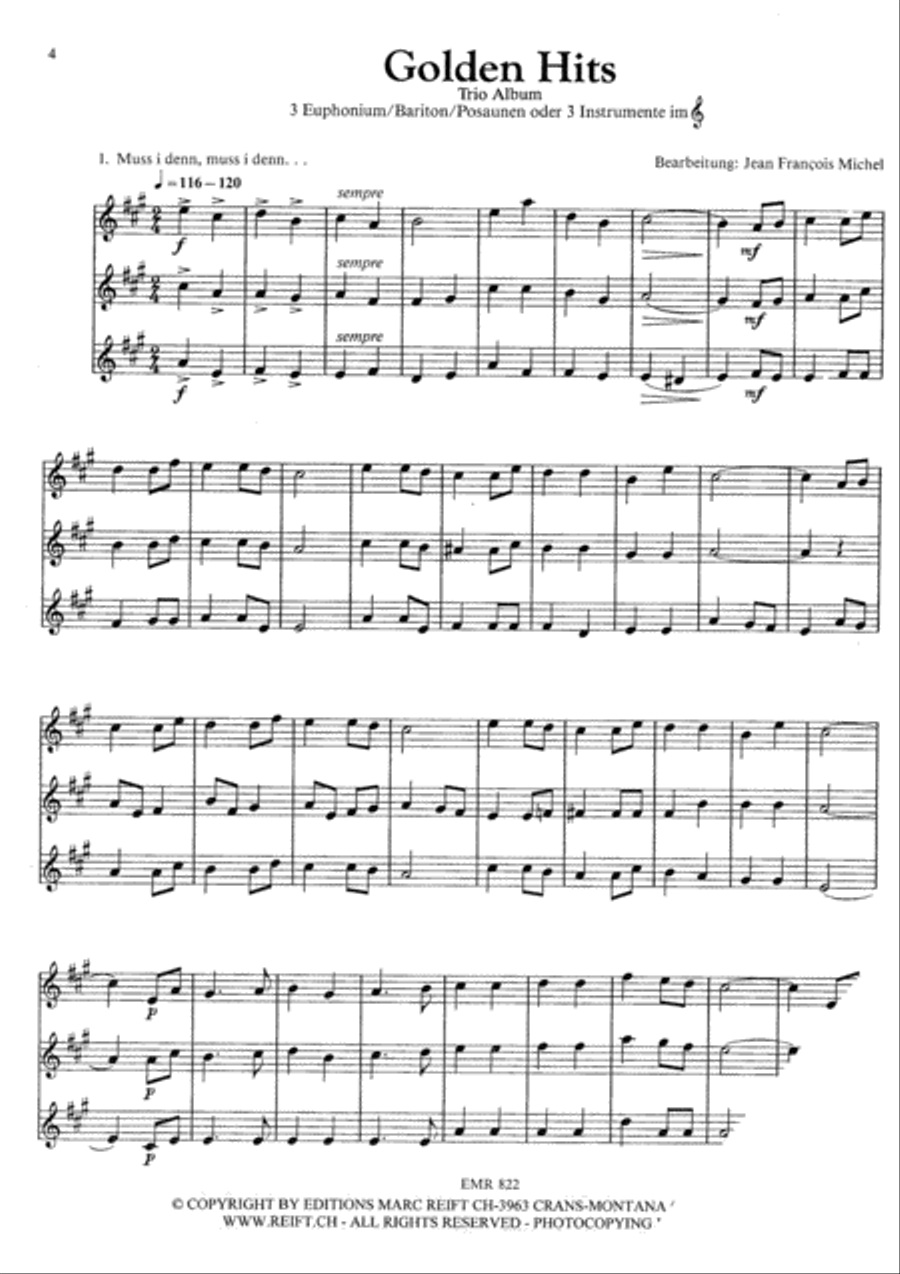 Golden Hits Euphonium Trio scores gallery preview page 4