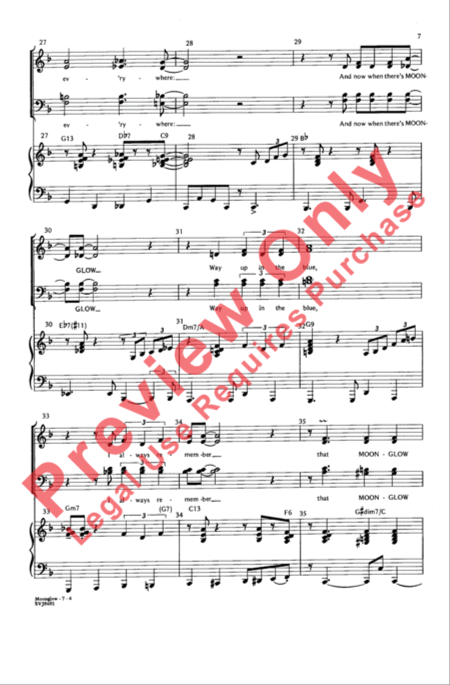 Moonglow 4-Part scores gallery preview page 6