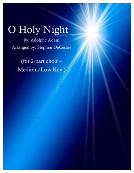 O Holy Night (for 2-part choir - Medium/Low Key) image number null