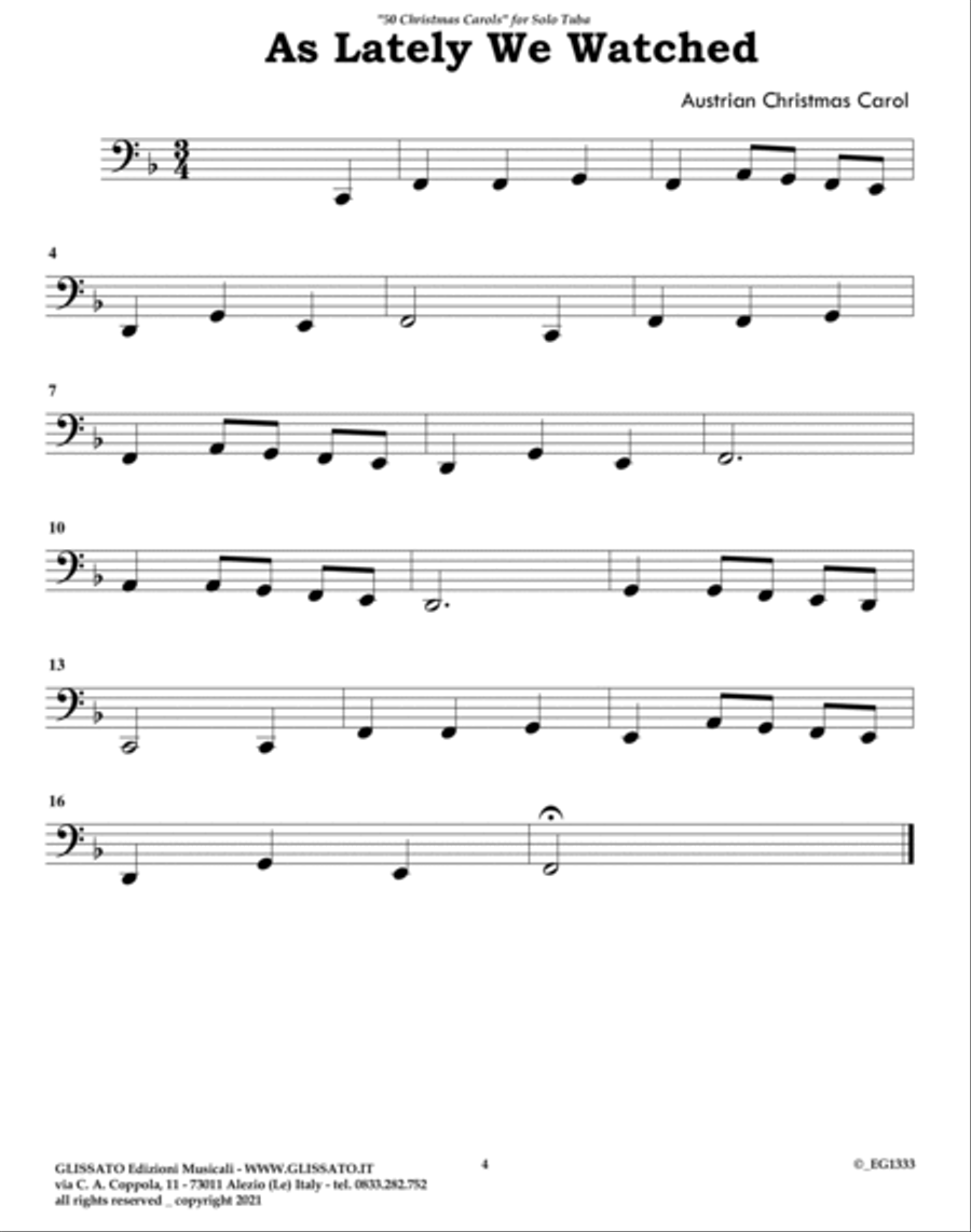 50 Christmas Carols for solo Tuba Tuba scores gallery preview page 6