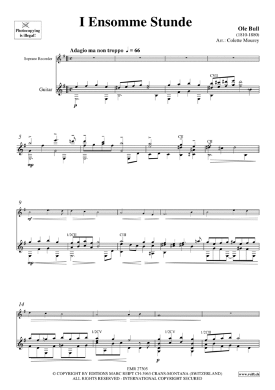 I Ensomme Stunde I Ensomme Stunde Soprano Recorder scores gallery preview page 3
