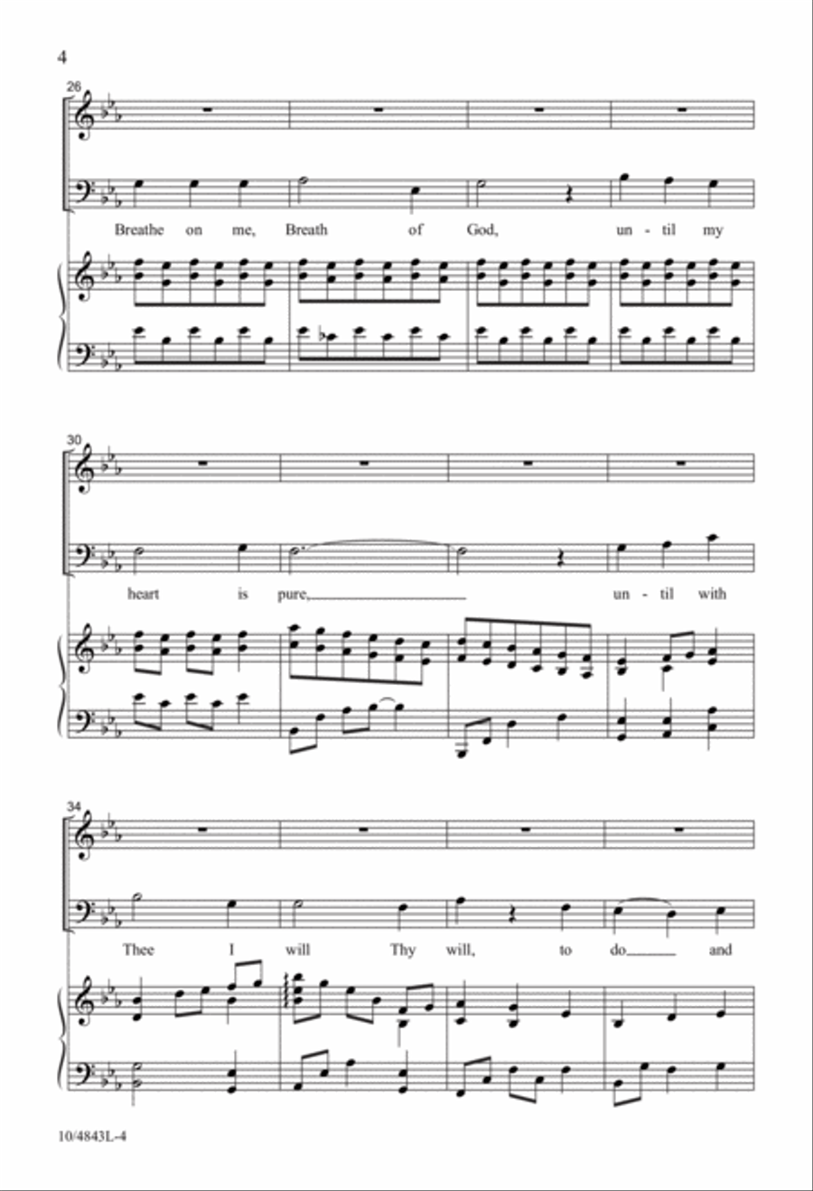 Breathe on Me, Breath of God 4-Part scores gallery preview page 4
