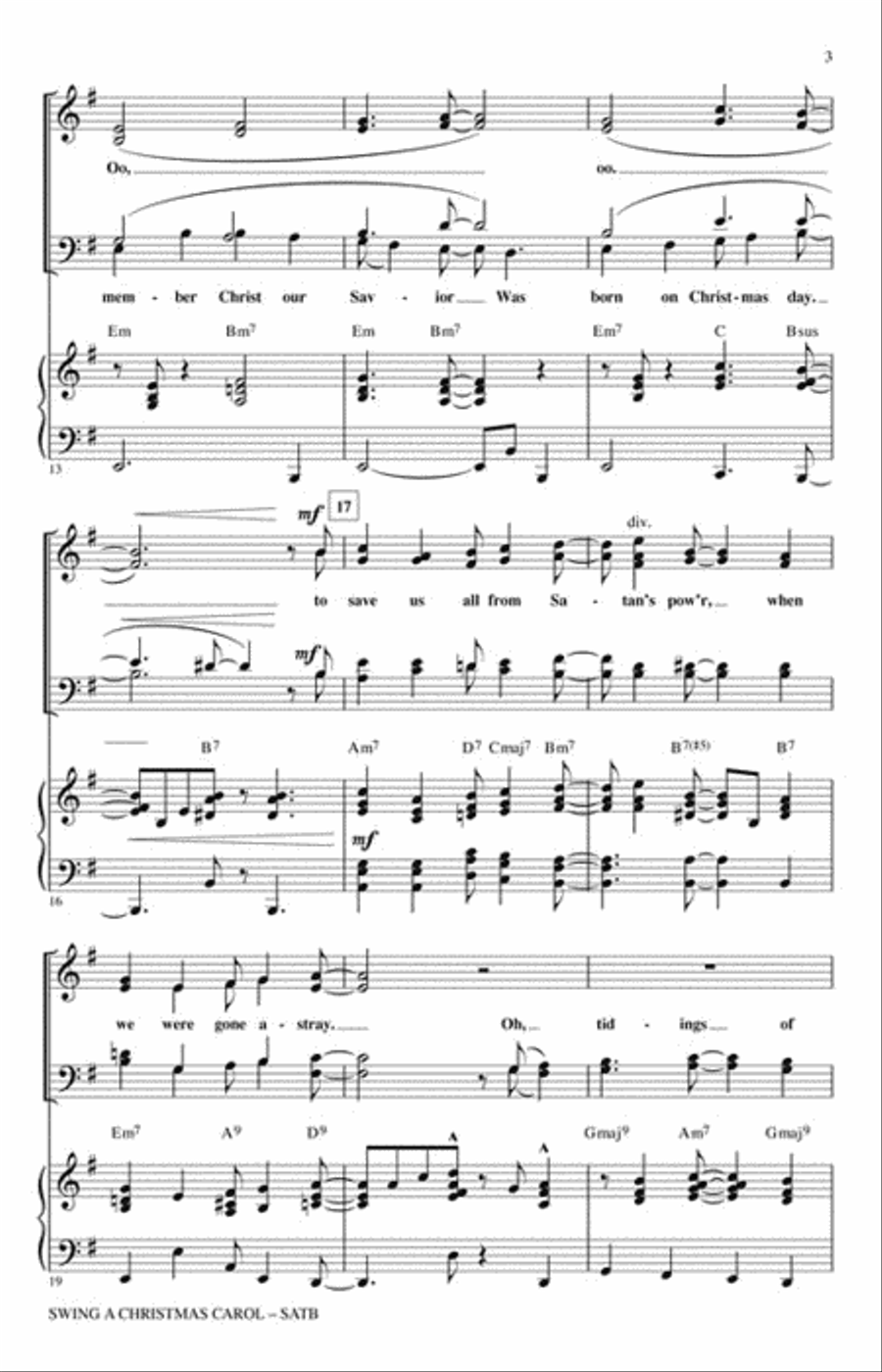 Swing a Christmas Carol Swing a Christmas Carol 4-Part scores gallery preview page 3
