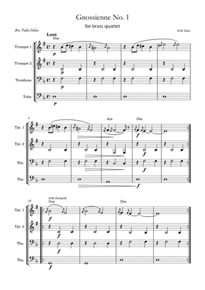 Gnossienne No. 1 – for Brass Quartet with chords