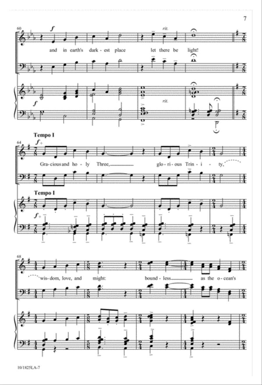 Hymn to the Trinity 4-Part scores gallery preview page 7