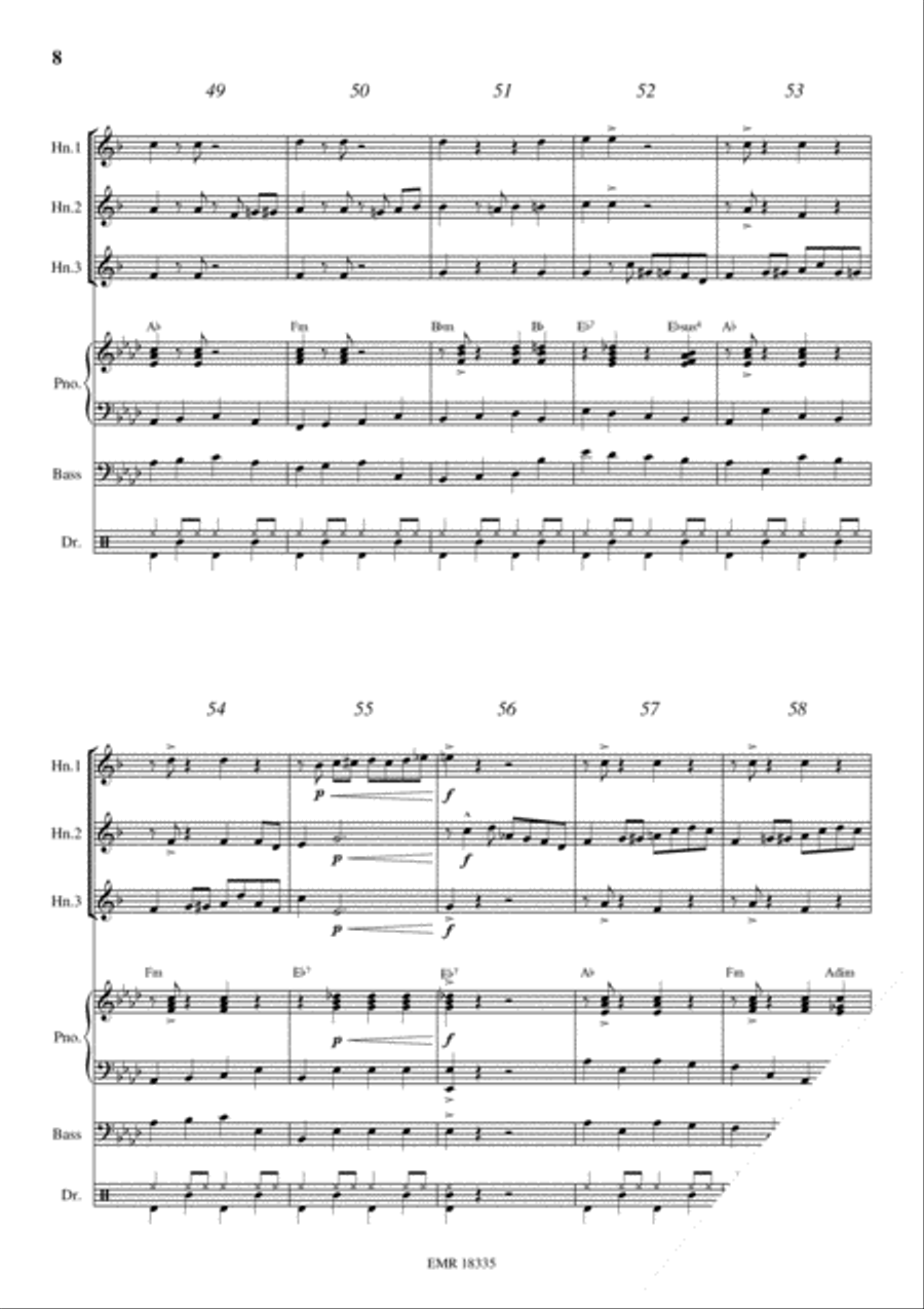 My Old Kentucky Home Horn scores gallery preview page 8