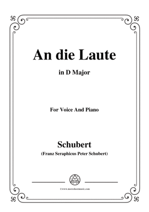 Schubert-An die Laute,Op.81 No.2,in D Major,for Voice&Piano