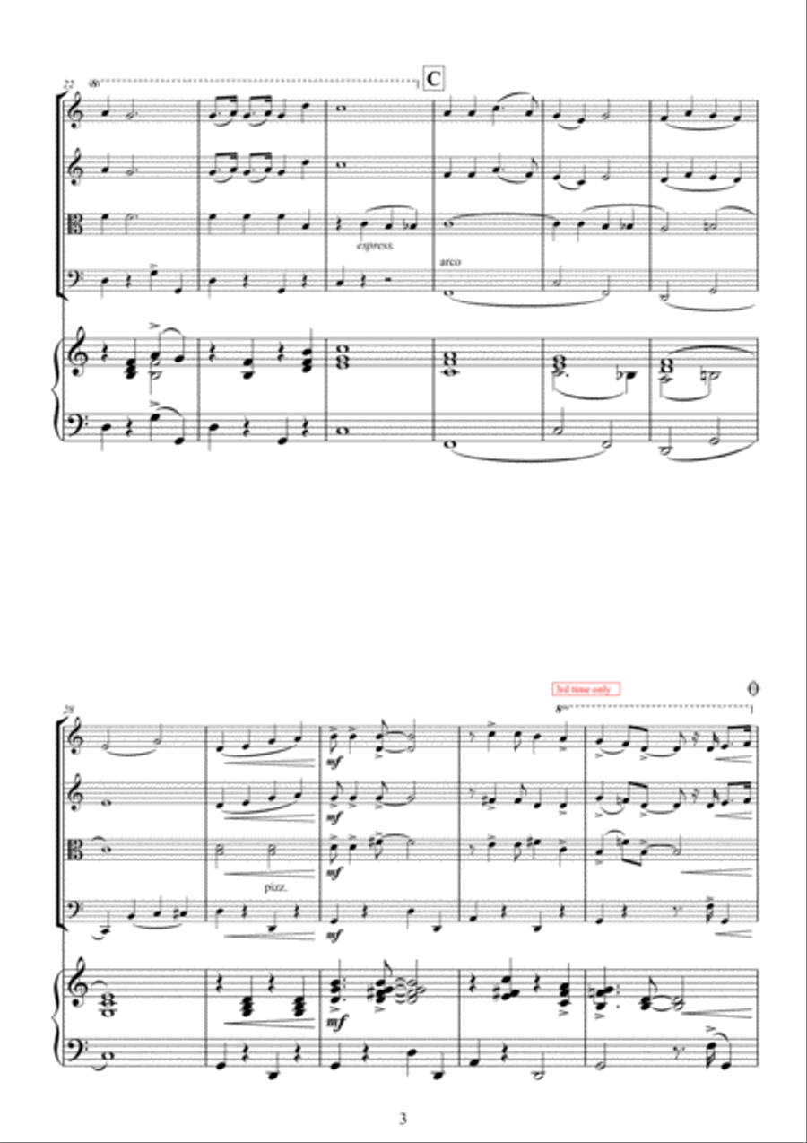 Rudolph The Red-nosed Reindeer Rudolph The Red-nosed Reindeer Piano Quintet scores gallery preview page 5