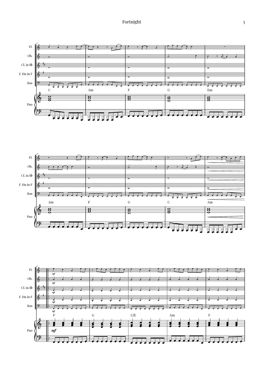 Fortnight Woodwind Quintet scores gallery preview page 3