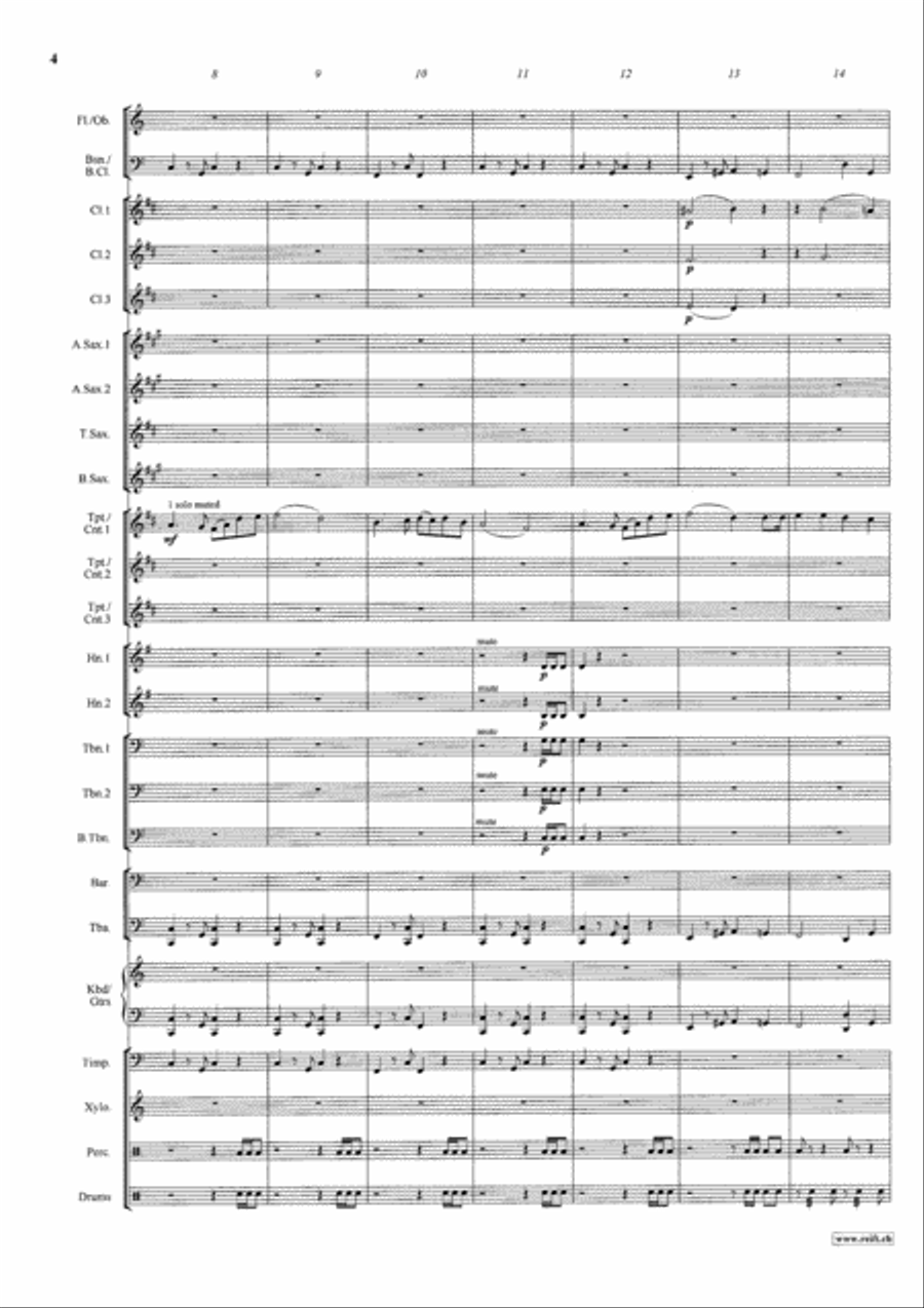 Battle Hymn Of The Republic Concert Band scores gallery preview page 5