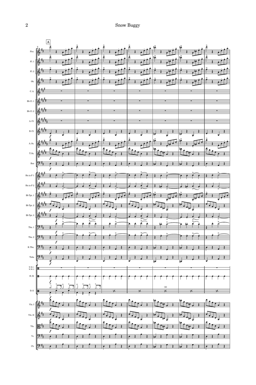 Snow Buggy Full Orchestra scores gallery preview page 2